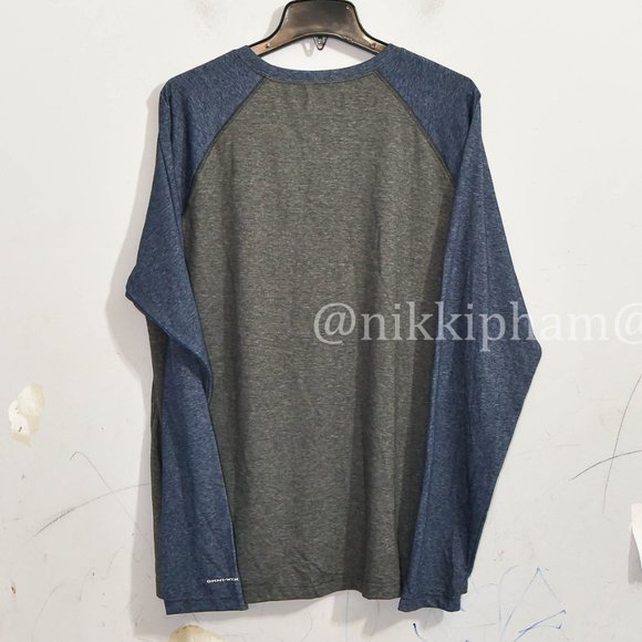 NWT Columbia Men’s Long Sleeve Raglan Tee size XL Omni-Wick™ in blue - Picture 6 of 7